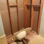 Bathroom renovation during